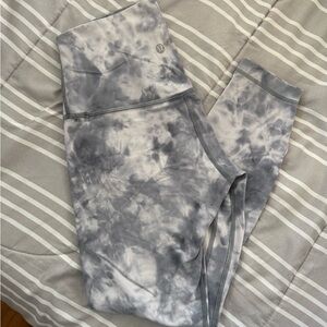 Lululemon Gray Tie-Dye Leggings